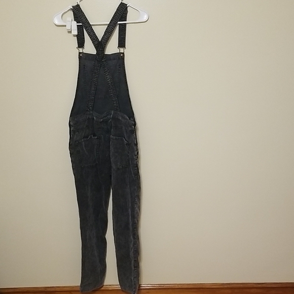 American Eagle Outfitters Charcoal Black Corduroy Overall Pants Casual Neutral S - Picture 8 of 15